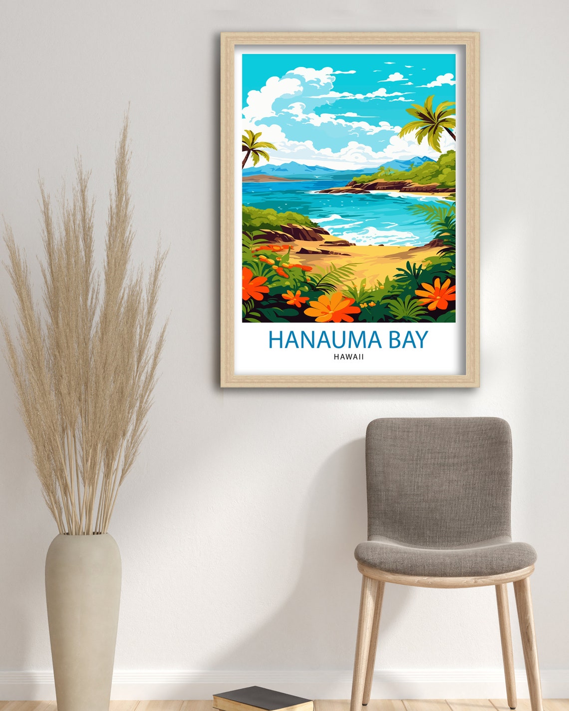 Hanauma Bay Hawaii Travel Print Hanauma Bay Wall Decor Hanauma Bay Poster Hawaii Travel Prints Hanauma Bay Art Print Hanauma Bay - Image 3