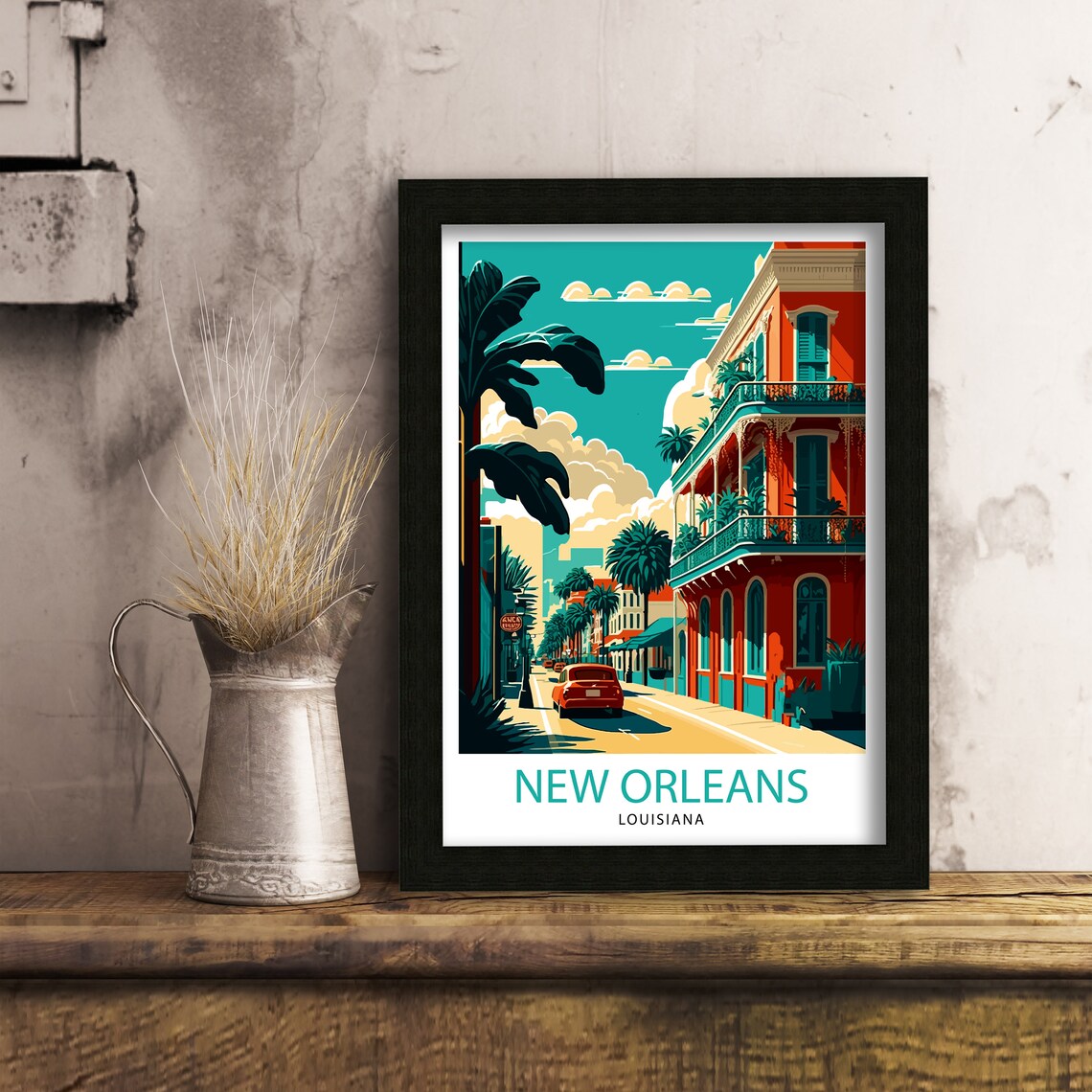 New Orleans Travel Poster, New Orleans Home Decor - Image 3
