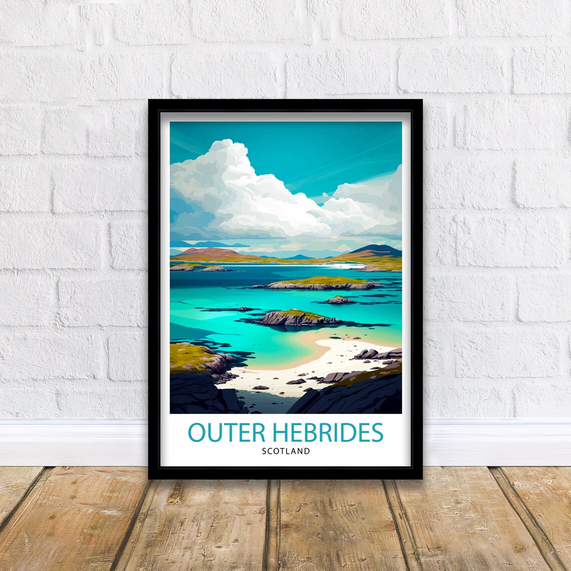Outer Hebrides Travel Poster, Hebrides Wall Decor