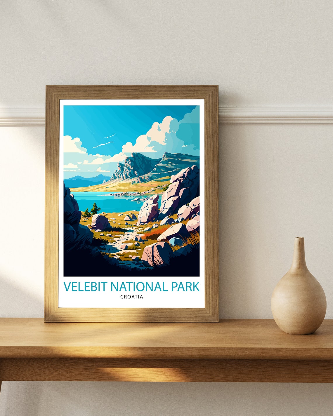 Northern Velebit Travel Print Croatia Wall Decor Croatia Home Living Decor Croatia Illustration Travel Poster Gift For Croatia Croatia Home - Image 3