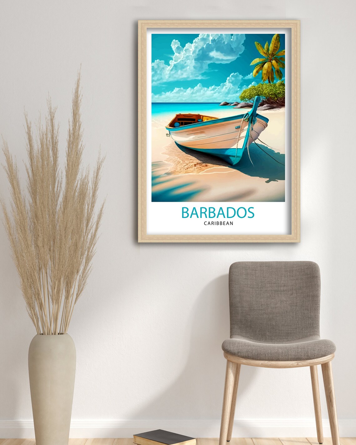 Barbados Print Barbados Poster Barbados Travel Poster Travel Print Barbados Wall Art Caribbean Poster Barbados Art Caribbean - Image 2