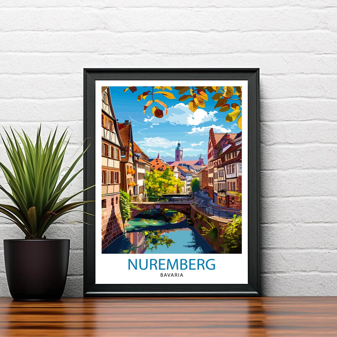 Nuremberg Germany Travel Poster, European Wall Decor - Image 2