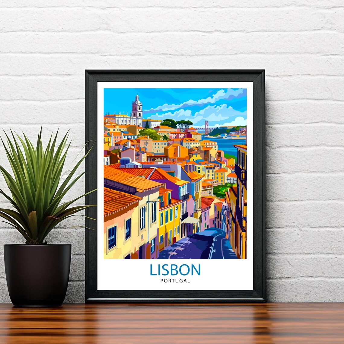 Lisbon Portugal Travel Poster, European Wall Decor - Image 2