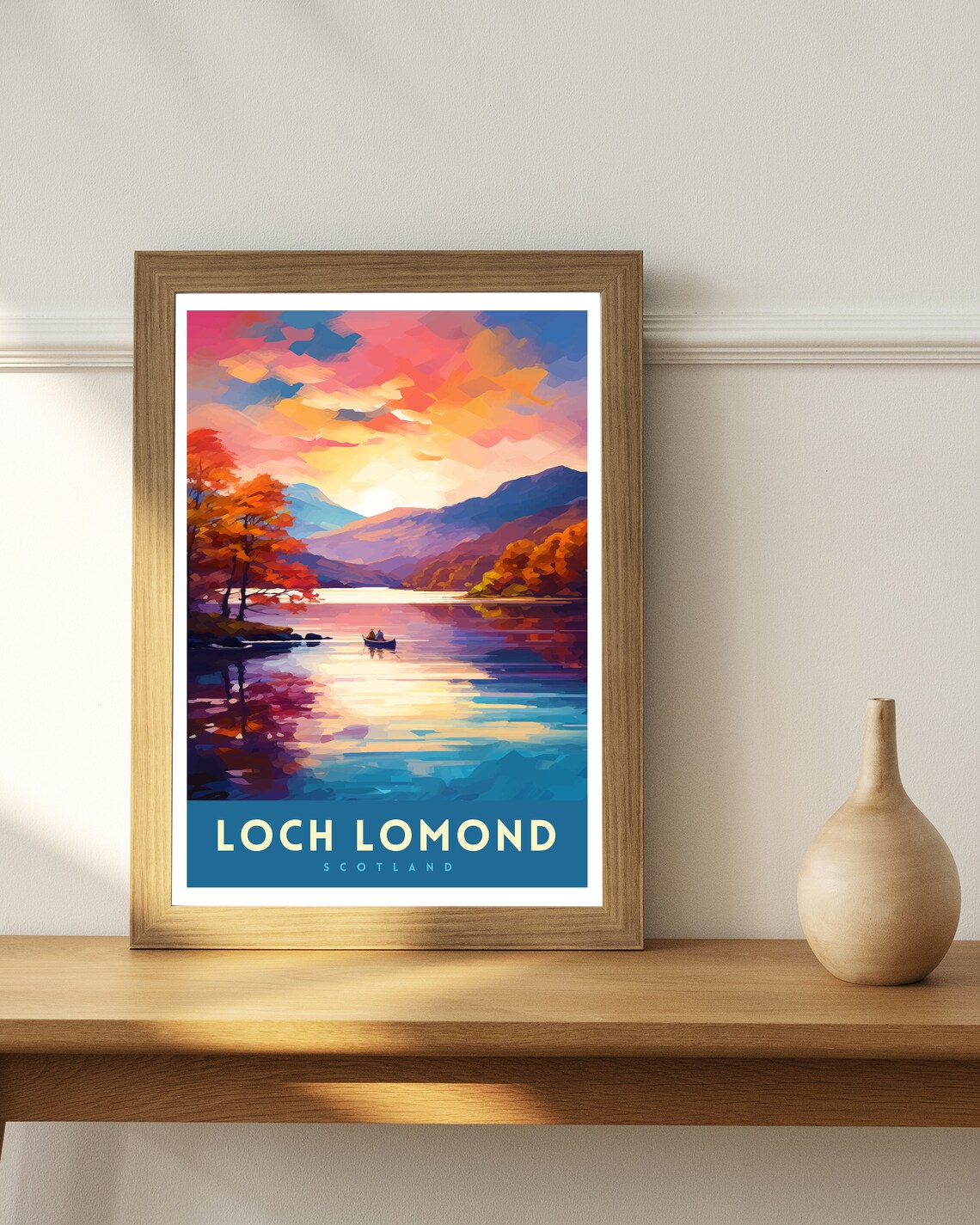 Loch Lomond Scotland Illustration Travel Poster - Image 2