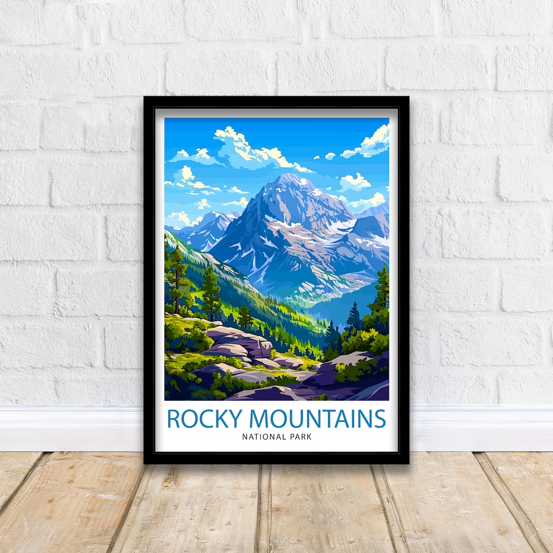 Rocky Mountain National Park Travel Poster, Wall Decor