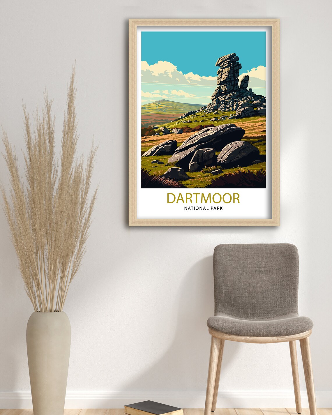 Dartmoor Travel Poster, National Park Devon Landscape - Image 3