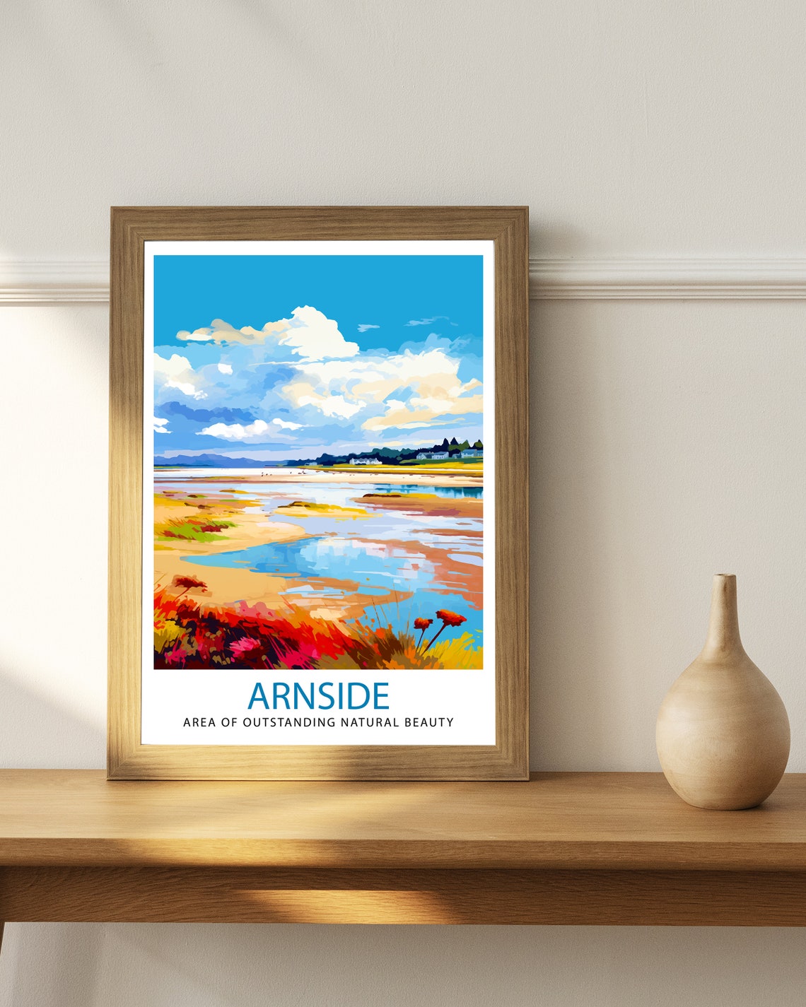Arnside AONB Coastal Estuary Wildflower Illustration Art Poster - Image 2