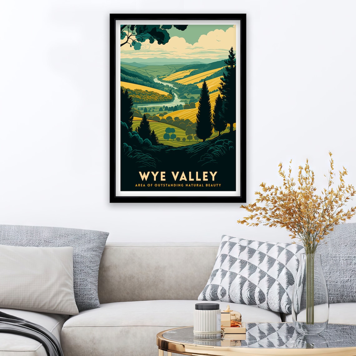 Wye Valley Travel Poster, Wye Valley Home Decor - Image 2