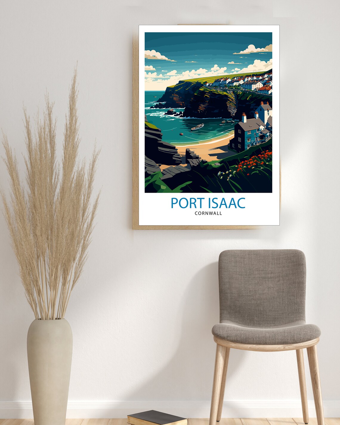 Port Isaac Illustration Coastal Wall Art Print - Image 3