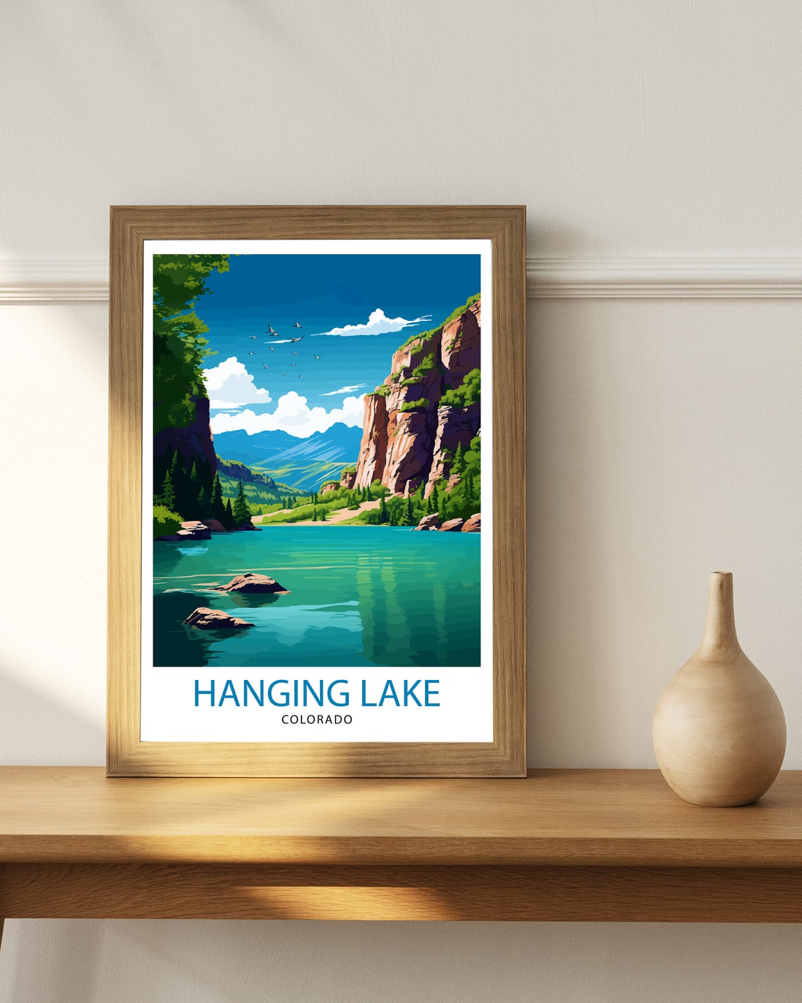 Hanging Lake Colorado Travel Print Colorado Wall Decor Hanging Lake Poster Rocky Mountain Travel Prints Colorado Art Print Hanging Lake - Image 2