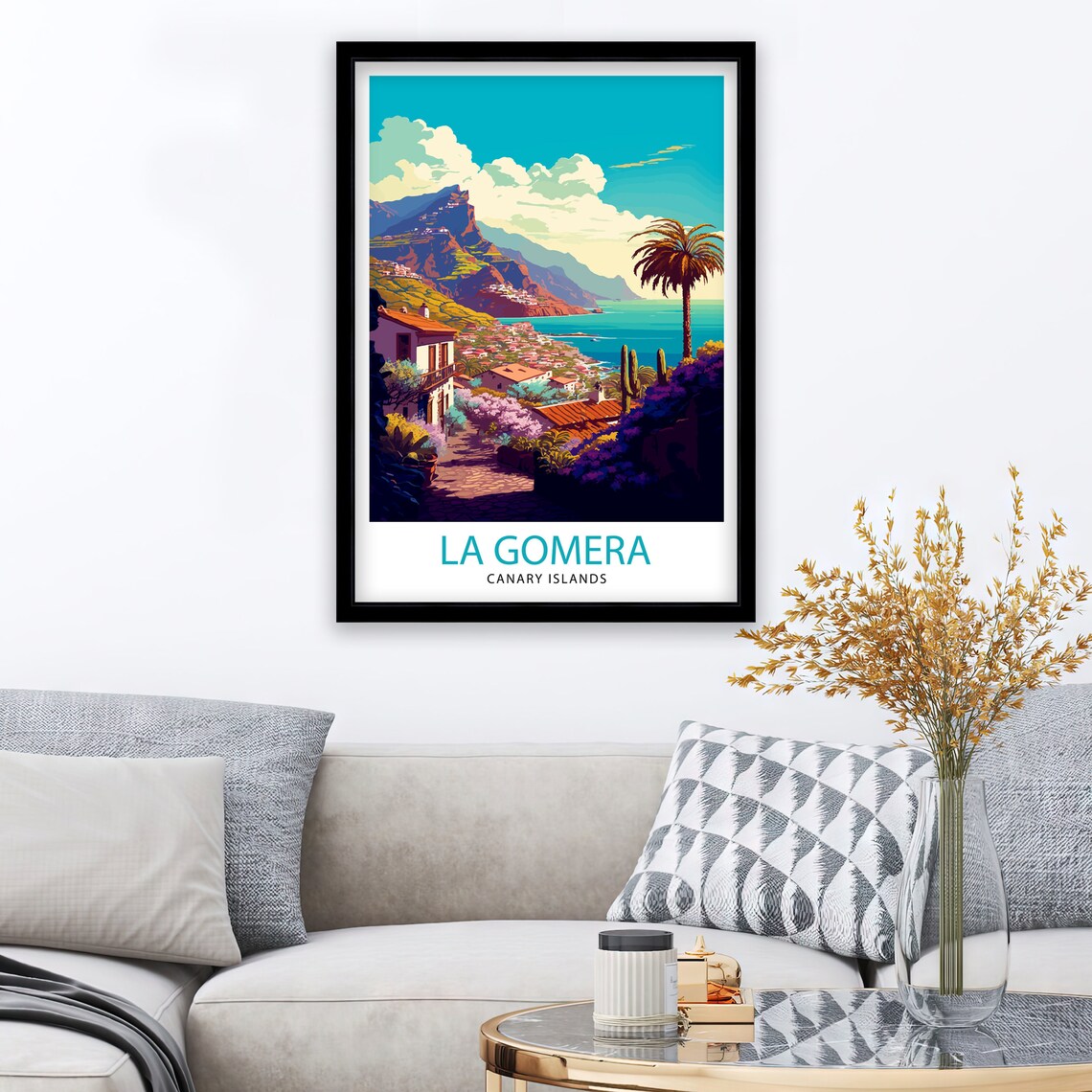 La Gomera Spain Travel Poster, Spain Home Decor - Image 2
