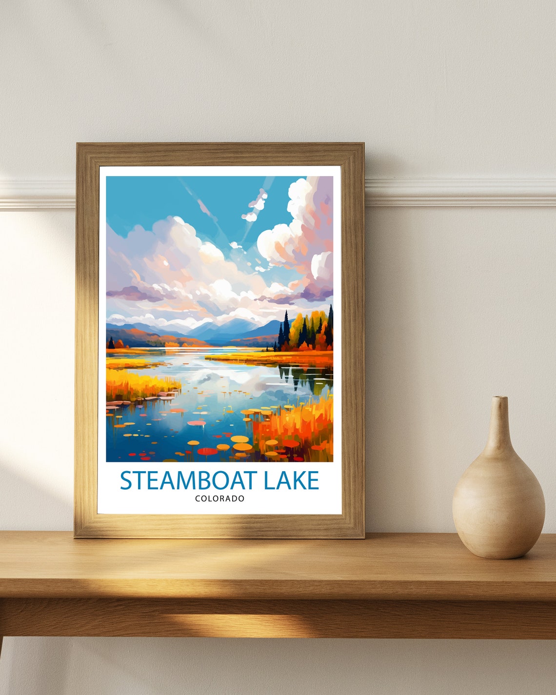 Steamboat Lake Colorado Travel Print Colorado Wall Decor Steamboat Lake Poster Mountain Lake Travel Prints Colorado Art Print Steamboat - Image 3