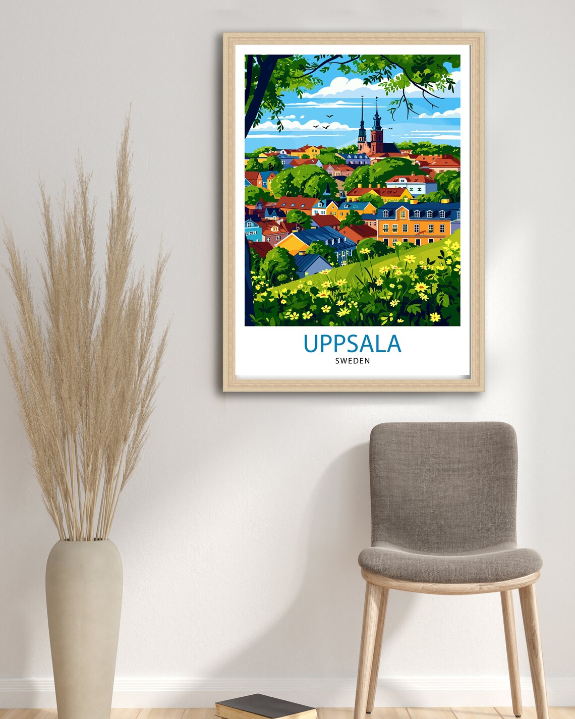Uppsala Sweden Historic University City Travel Poster - Image 2