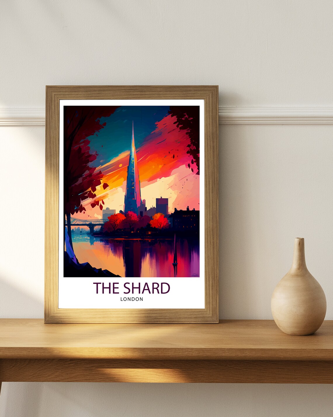 The Shard London Travel Poster, London Wall Art - Image 3