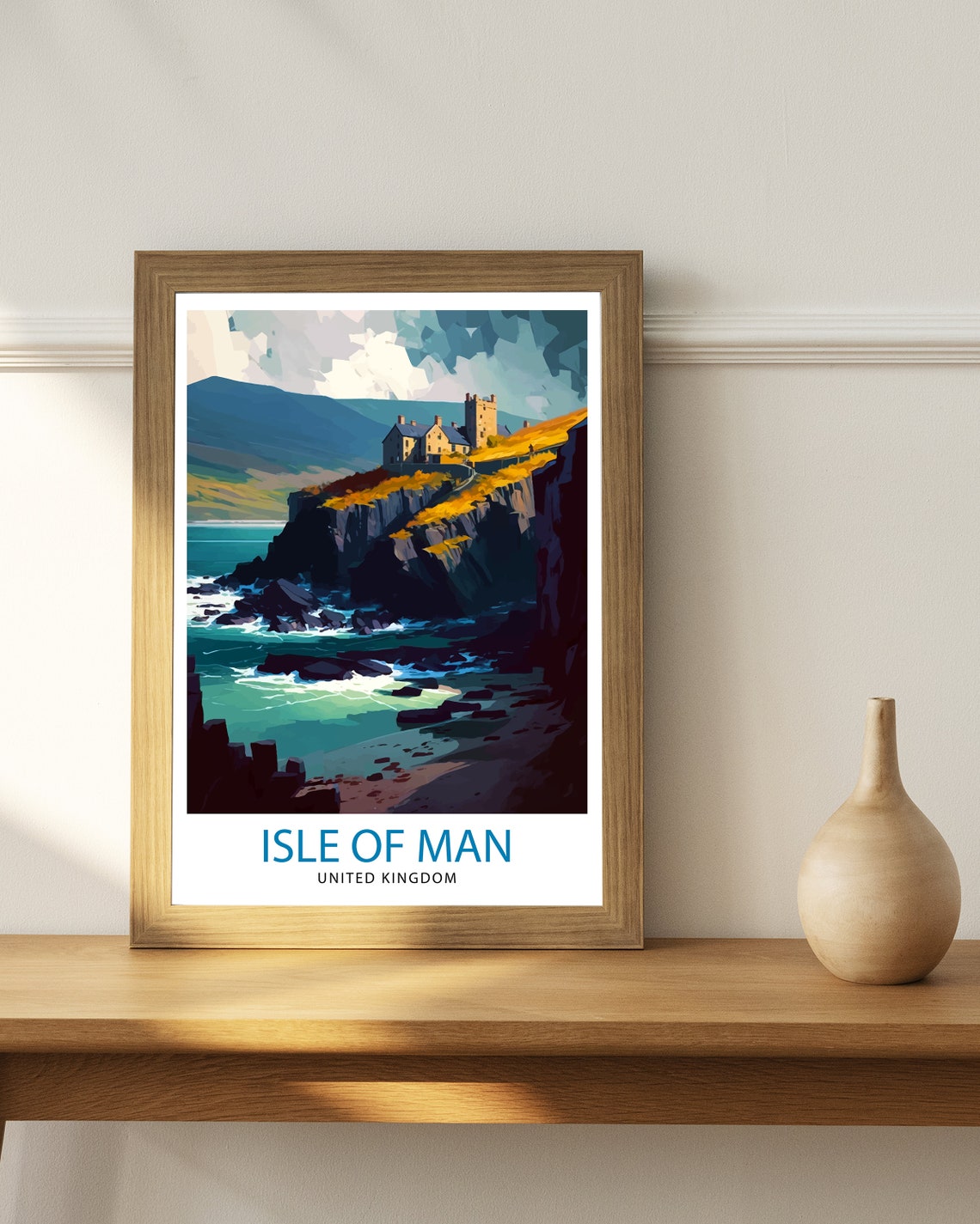 Isle Of Man United Kingdom Travel Print Isle Of Man Wall Decor Isle Of Man Poster United Kingdom Travel Prints Isle Of Man Art Print - Image 2