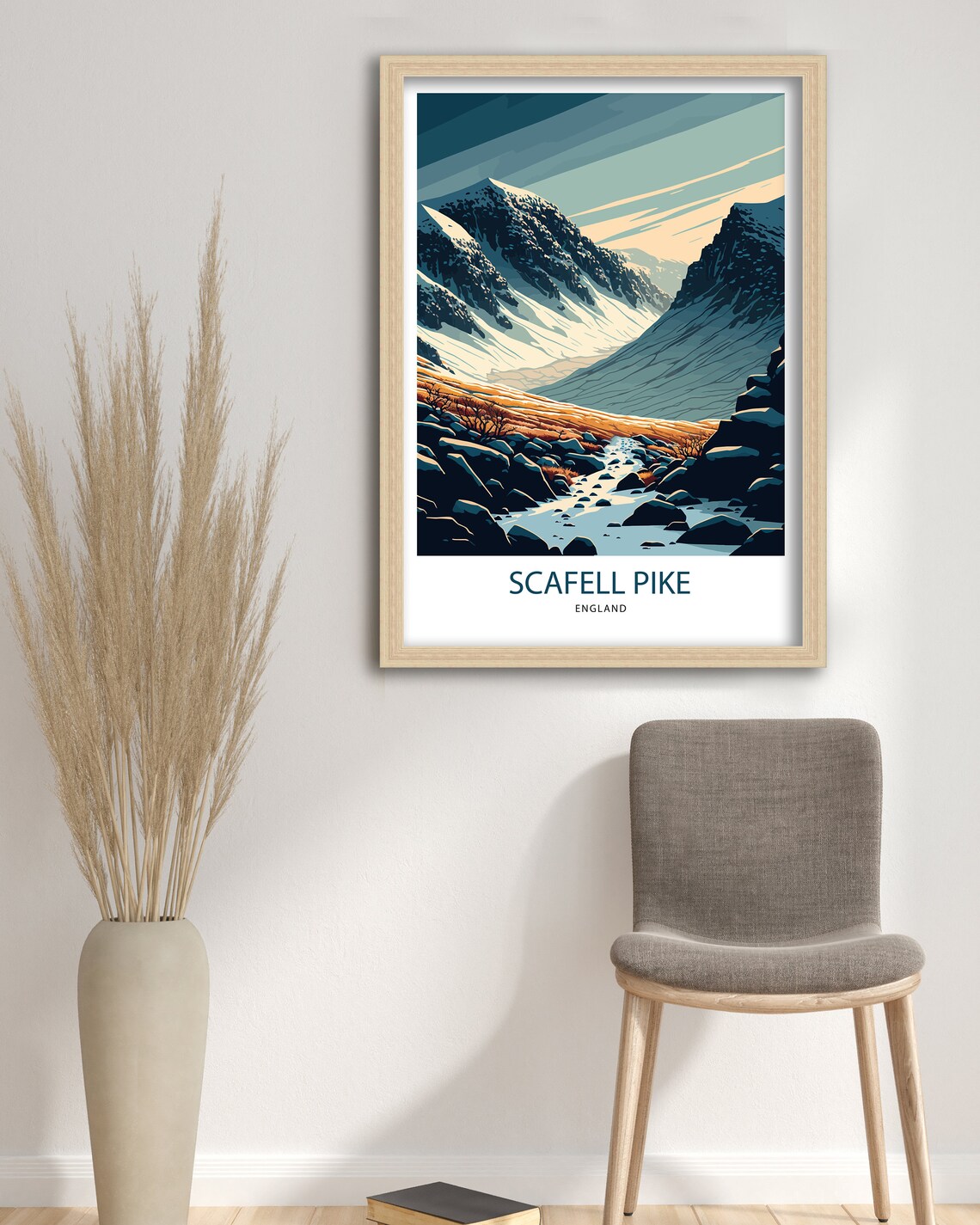 Scafell Pike Travel Poster, Lake District and Three Peaks - Image 3
