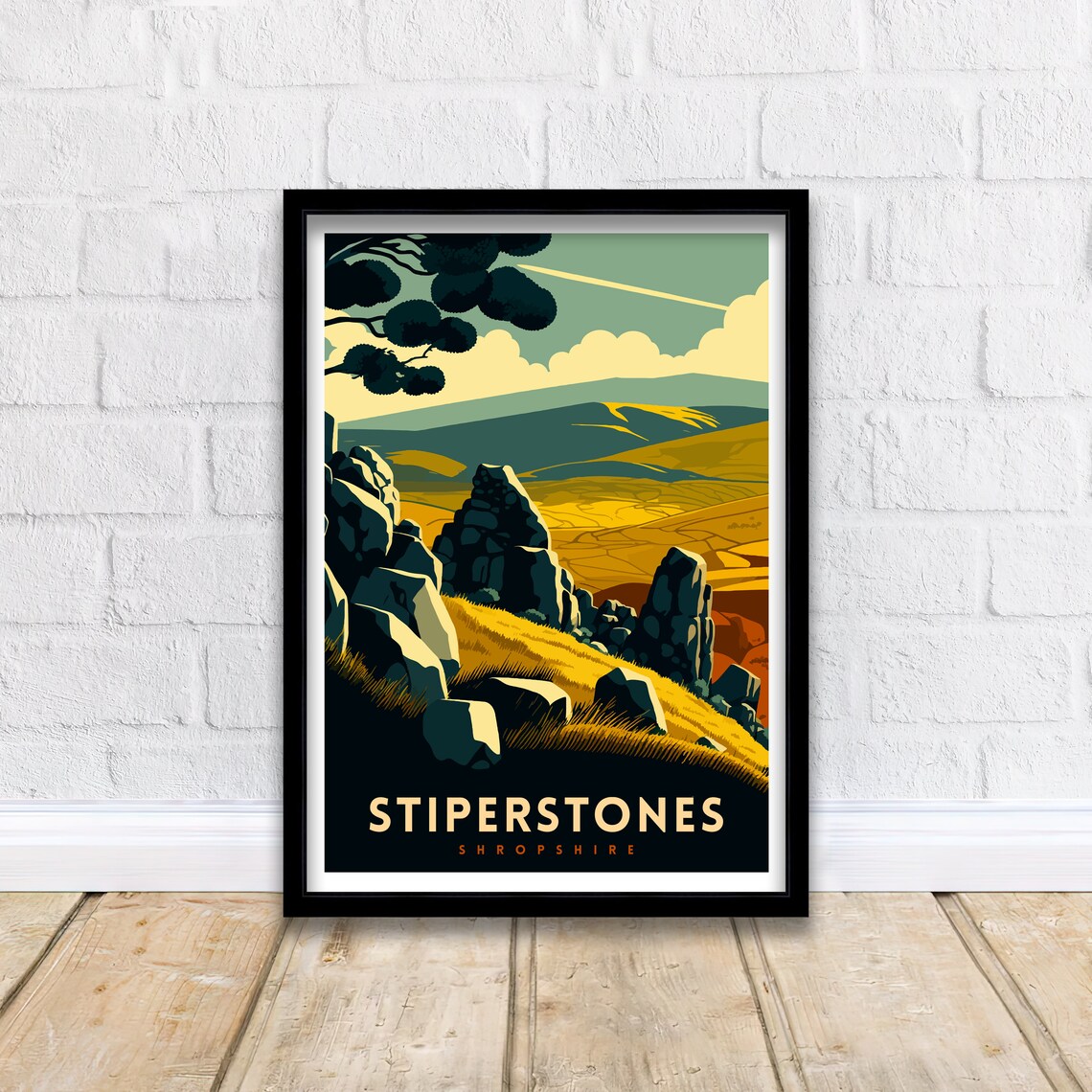Stiperstones Travel Poster, Shropshire Hills - Image 2