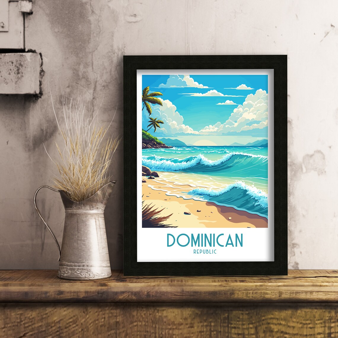Dominican Travel Poster, Caribbean Art Print - Image 3