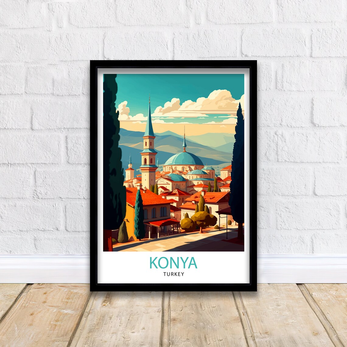 Konya Turkey Travel Poster, Place Wall Decor - Image 2