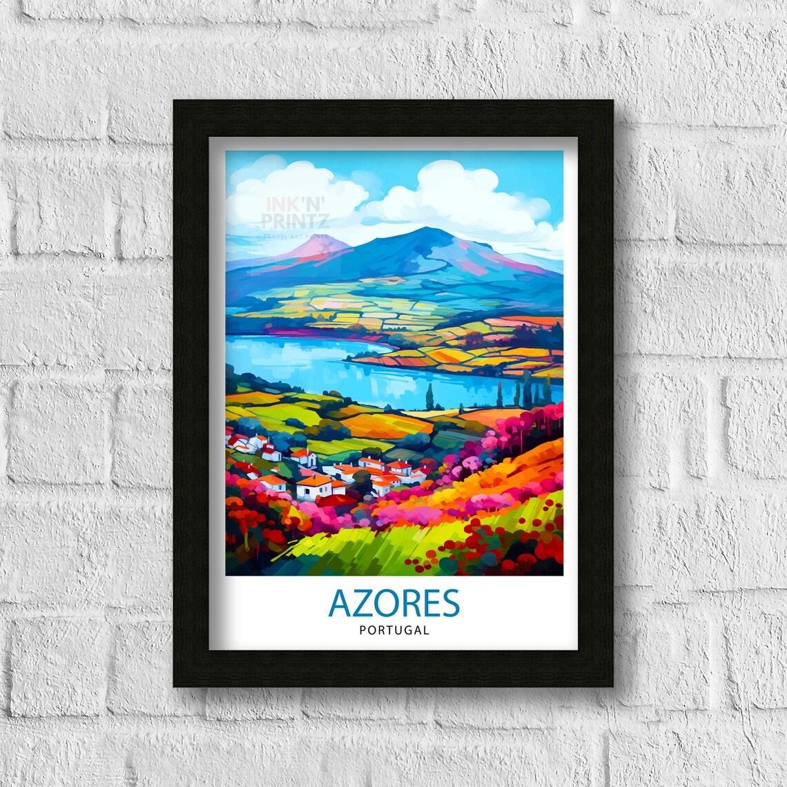 Azores Portugal Travel Poster, European Island Decor - Image 3