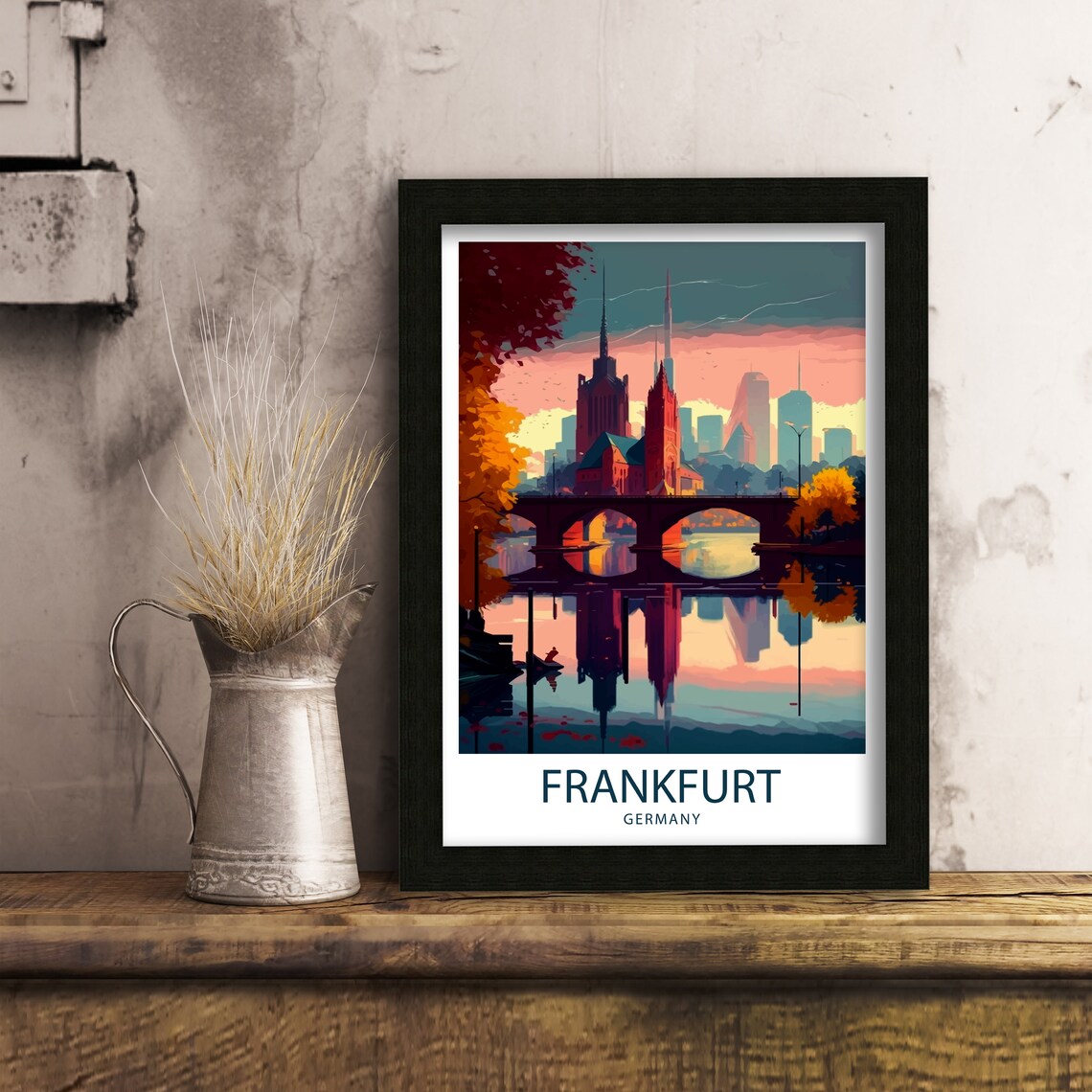 Frankfurt Germany Travel Poster, Europe Wall Art - Image 3