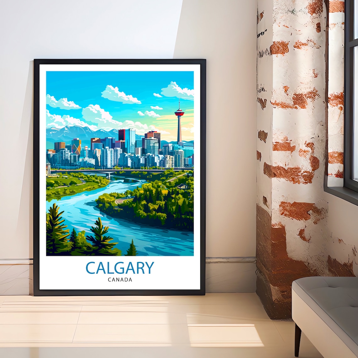 Calgary Canada Travel Poster, Wall Decor - Image 2