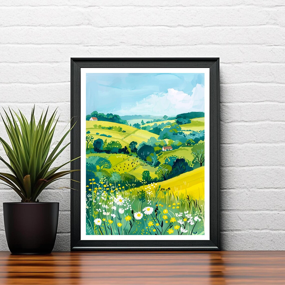 Chiltern Hills England Travel Poster, British Art - Image 2