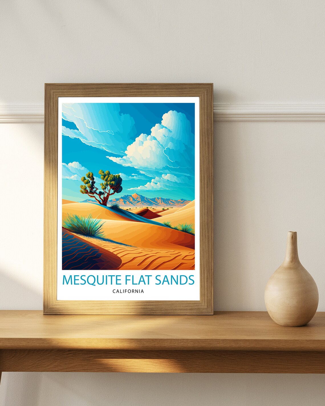 Mesquite Flat Sands California Dunes Joshua Tree Travel Poster - Image 3