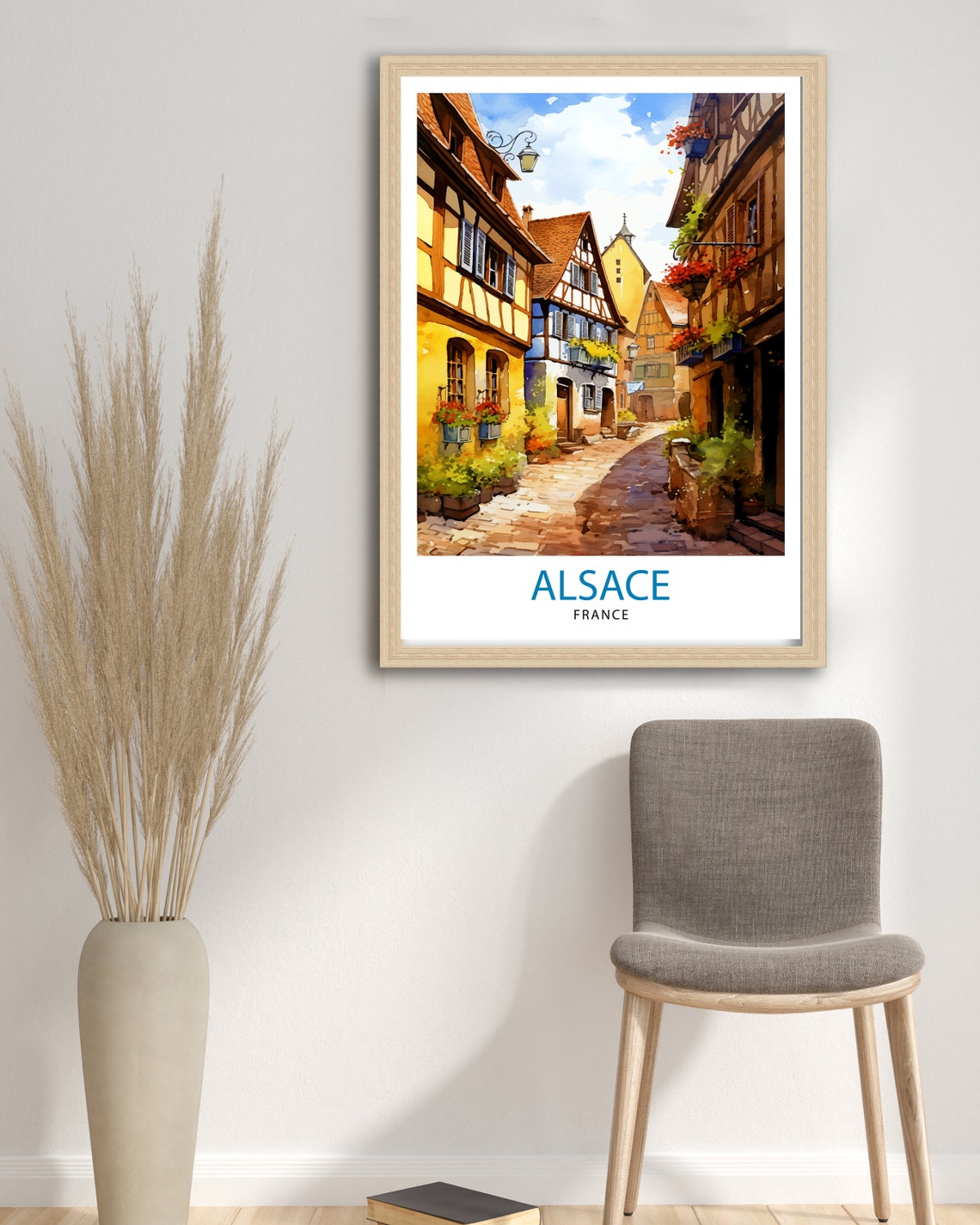 Alsace France Travel Print Alsace Wall Decor Alsace Poster France Travel Prints Alsace Art Print Alsace Illustration Alsace Wall Art France - Image 3