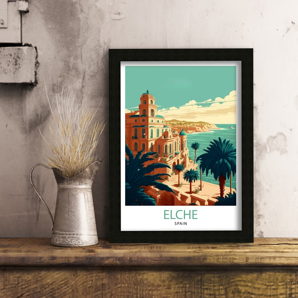Elche Spain Travel Poster, Europe Place Decor - Image 3