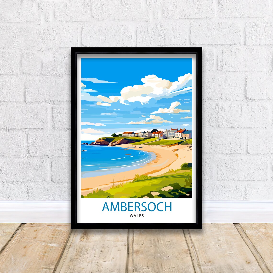 Abersoch Wales Travel Poster, Travel Print - Image 2