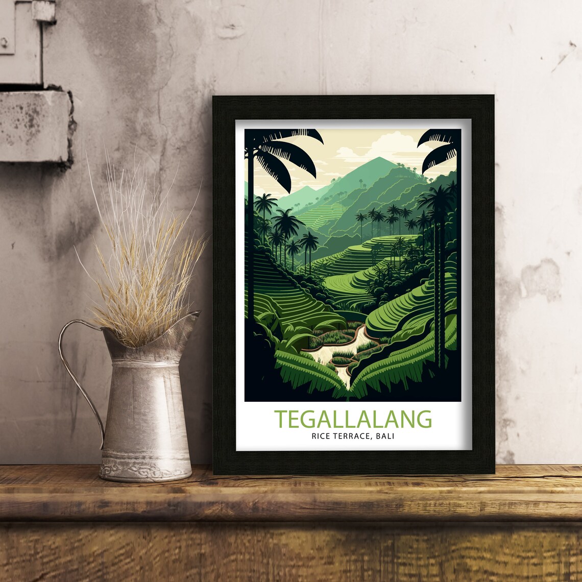 Tegallalang Rice Terrace Bali Travel Poster - Image 3