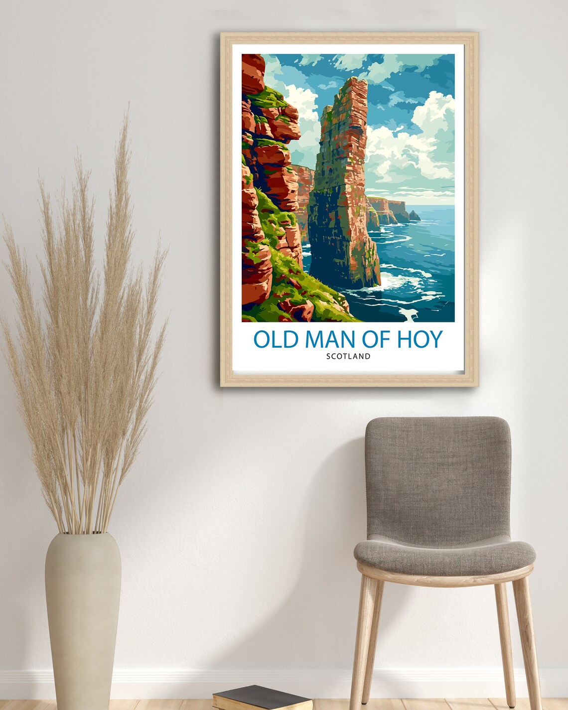 Old Man of Hoy Scotland Sea Stack Coastal Cliffs Travel Poster - Image 2