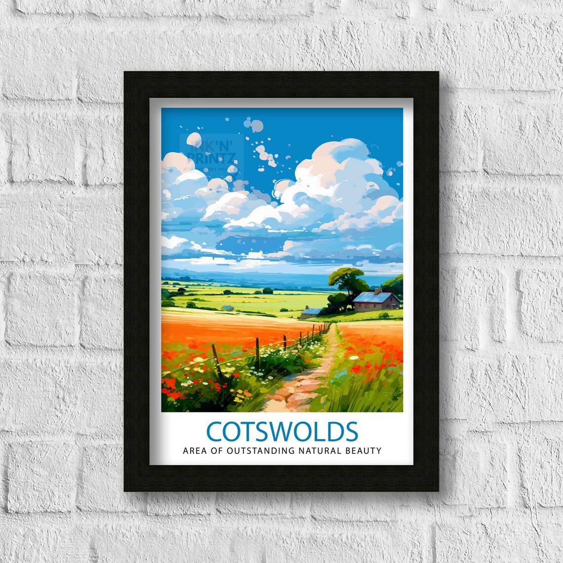 Cotswolds Travel Poster, Cotswolds Wall Art - Image 3