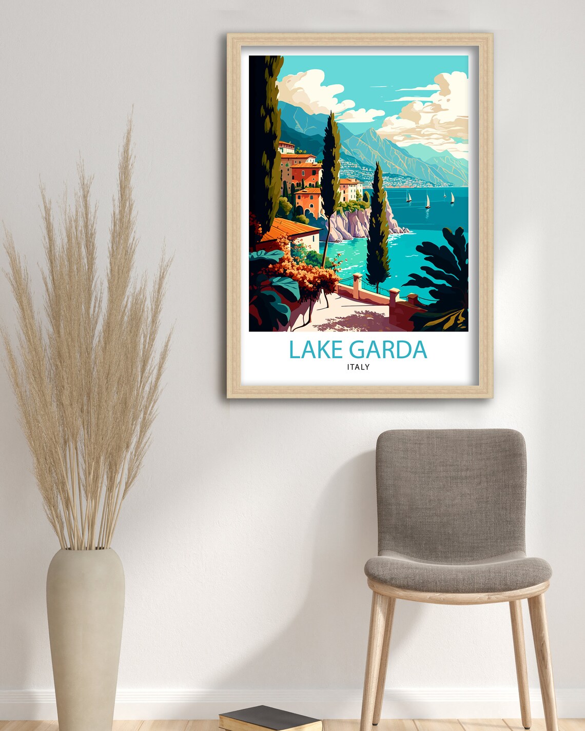 Lake Garda Italy Travel Poster, Italy Travel Print - Image 3