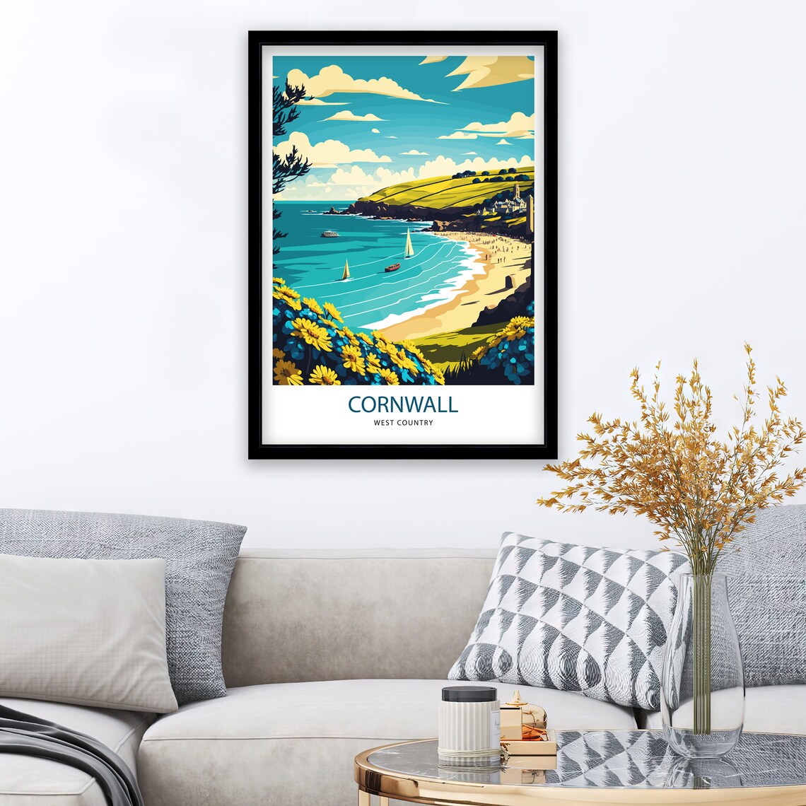 Cornwall Travel Poster, Travel Poster Art Print - Image 2