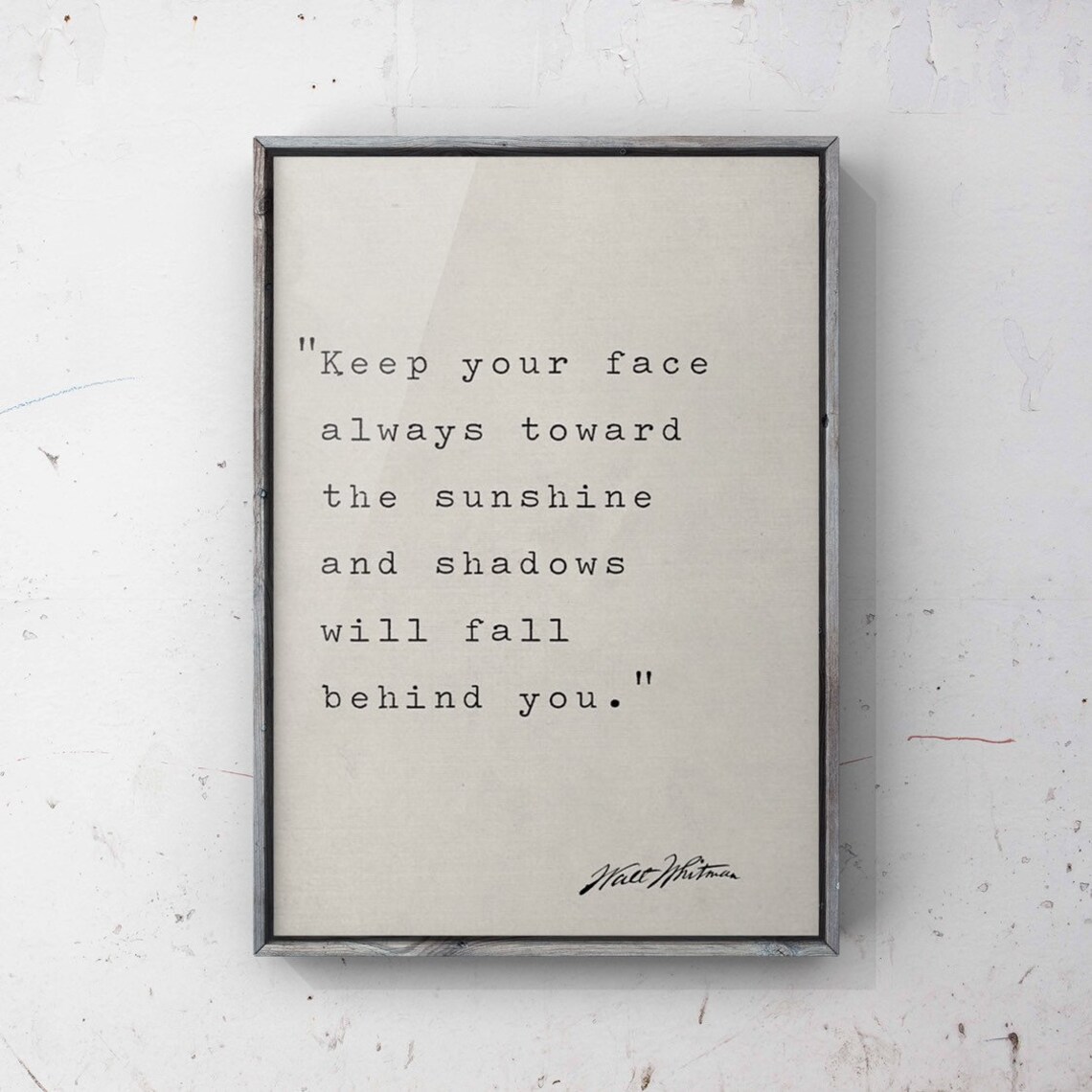 Walt Whitman Quote Art Print, Sunshine Quote