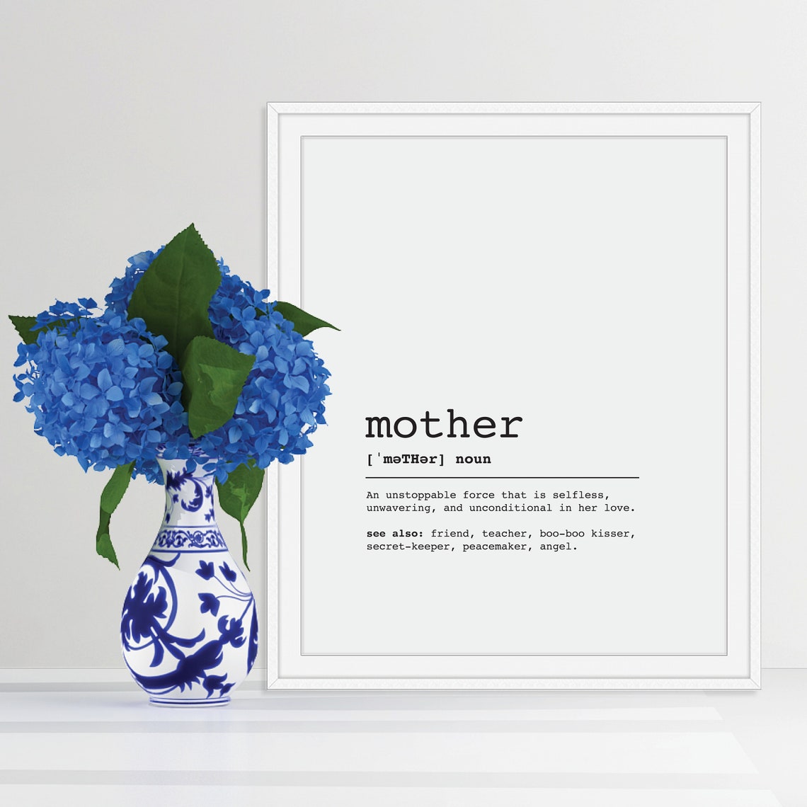 Mother Definition Dictionary Style Mothers Day Quote Gift Poster