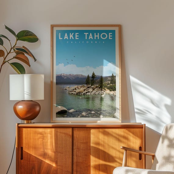 Lake Tahoe Print Poster Wall Art Gift