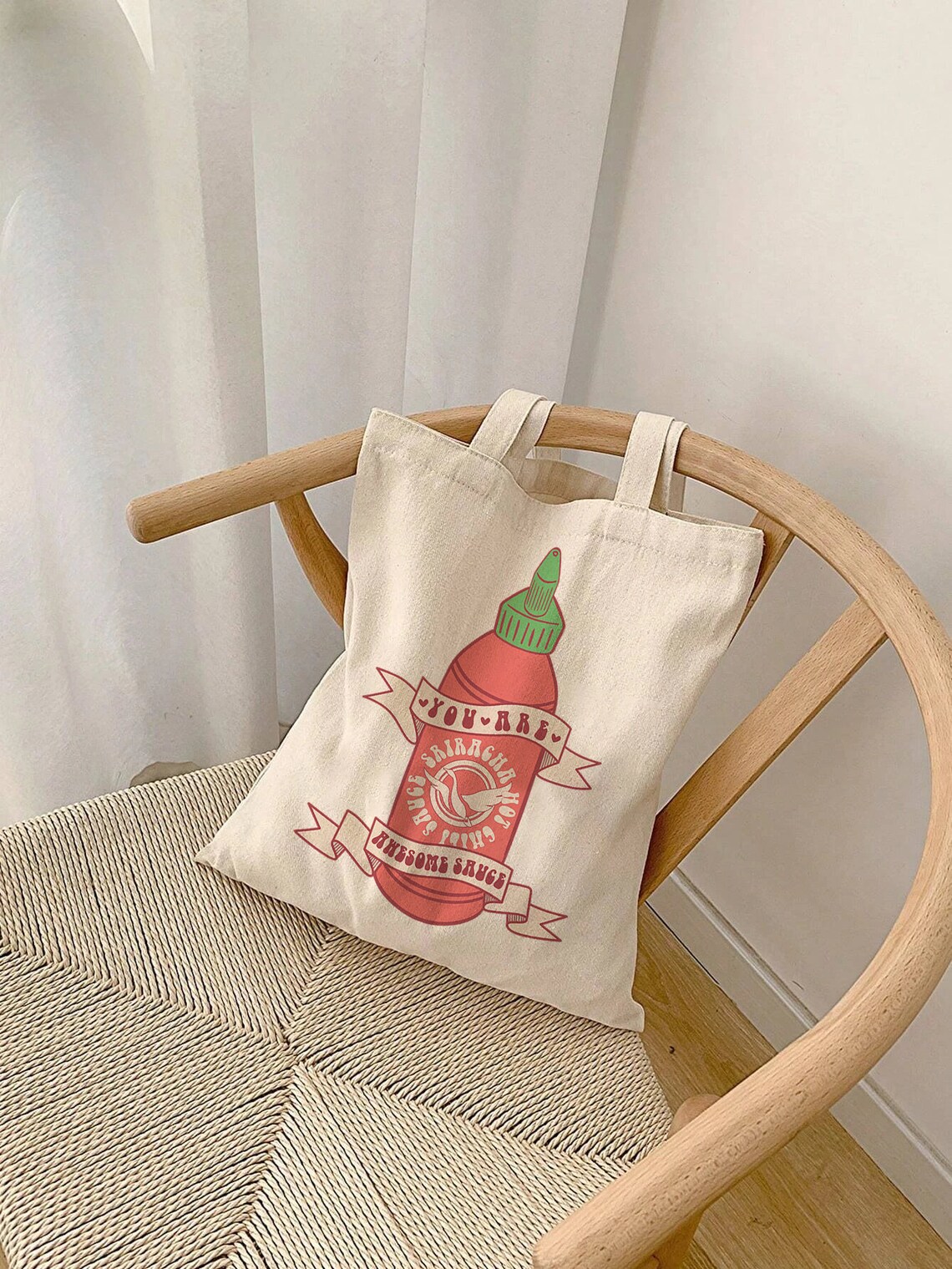 Sriracha You Are Awesome Sauce Funny Hot Sauce Kitchen Wall Art - Image 3