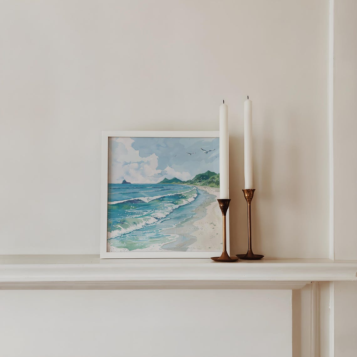 Ocean Print Minimalist Coastal Wall Art Neutral Beach Wall Art Sea Waves Art Beach House Prints Modern Coastal Poster - Image 2