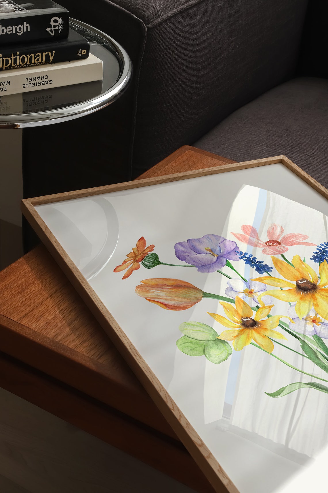 Colorful Wildflower Bouquet Watercolor Spring Floral Decor Poster - Image 3