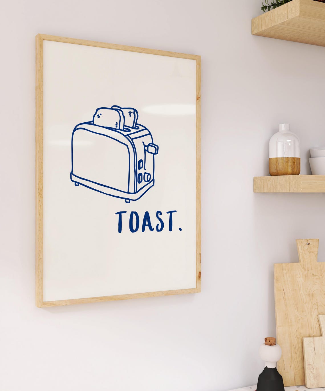 Toast Print, Retro Kitchen Wall Art - Image 4