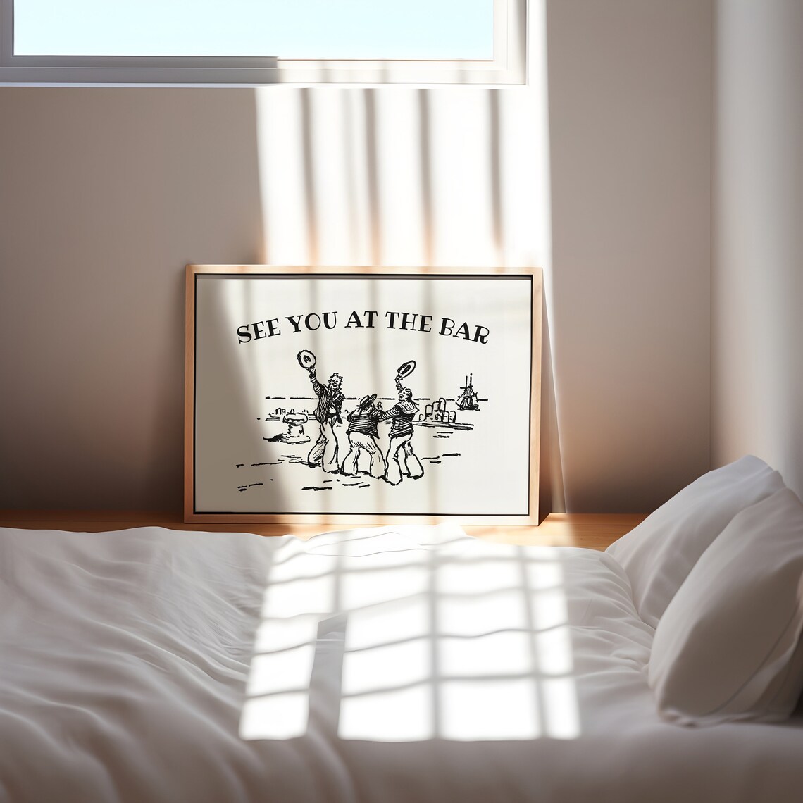 Funny Bar Cart Vintage Sailor Bar Art Print - Image 3