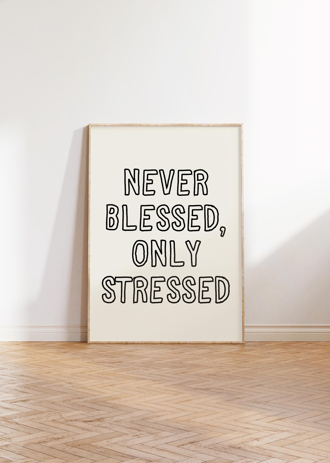 Never Blessed Only Stressed, Funny Office Art Print - Image 4