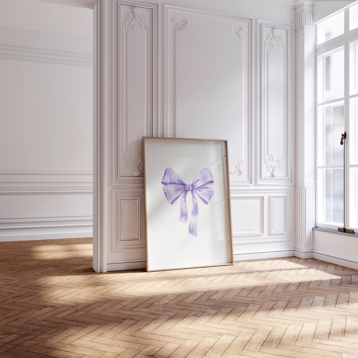 Purple Bow Nursery Print, Coquette Balletcore Poster - Image 4