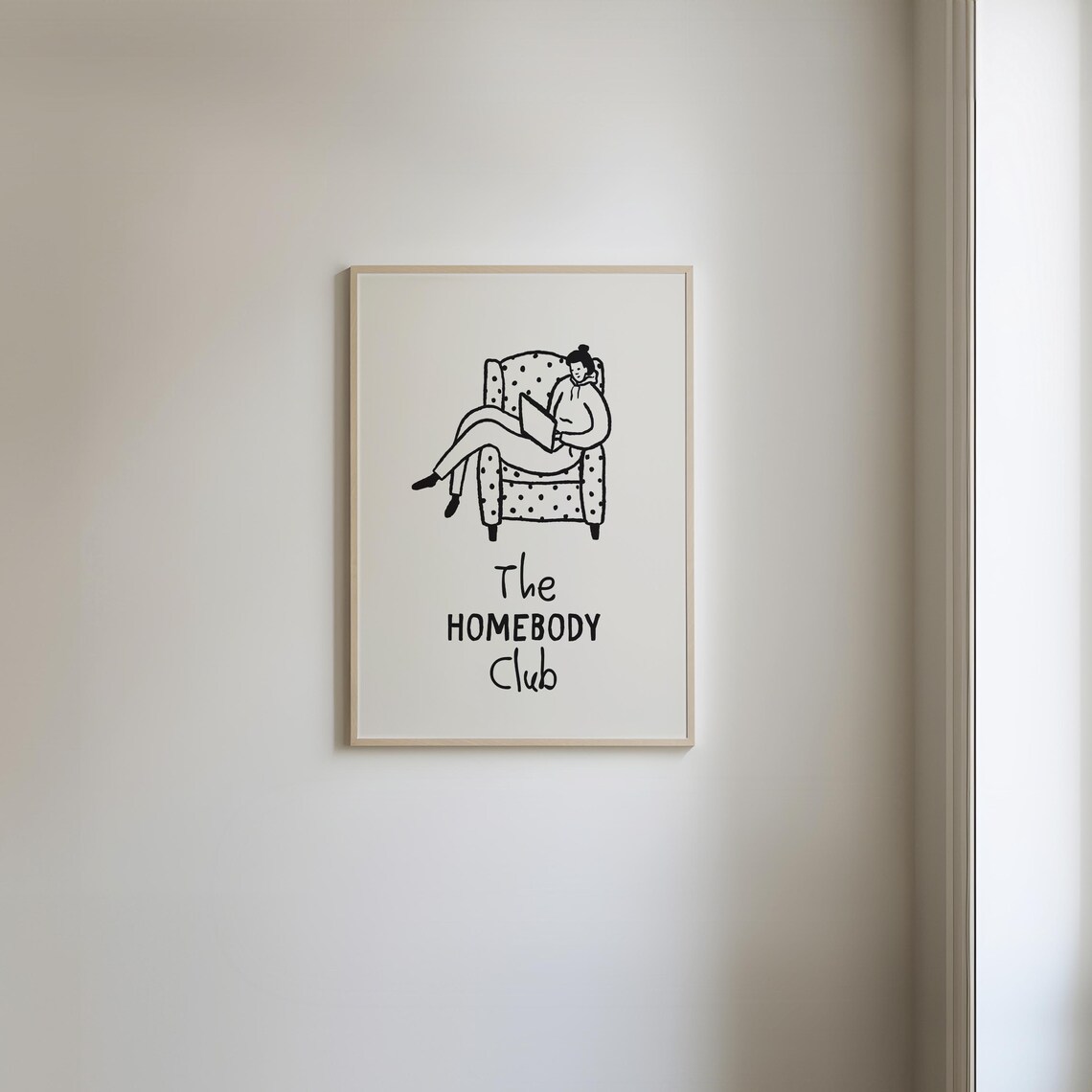 The Homebody Club Print Trendy Living Room Decor Cute Quote Art Aesthetic Bedroom Decor College Apartment Prints - Image 3