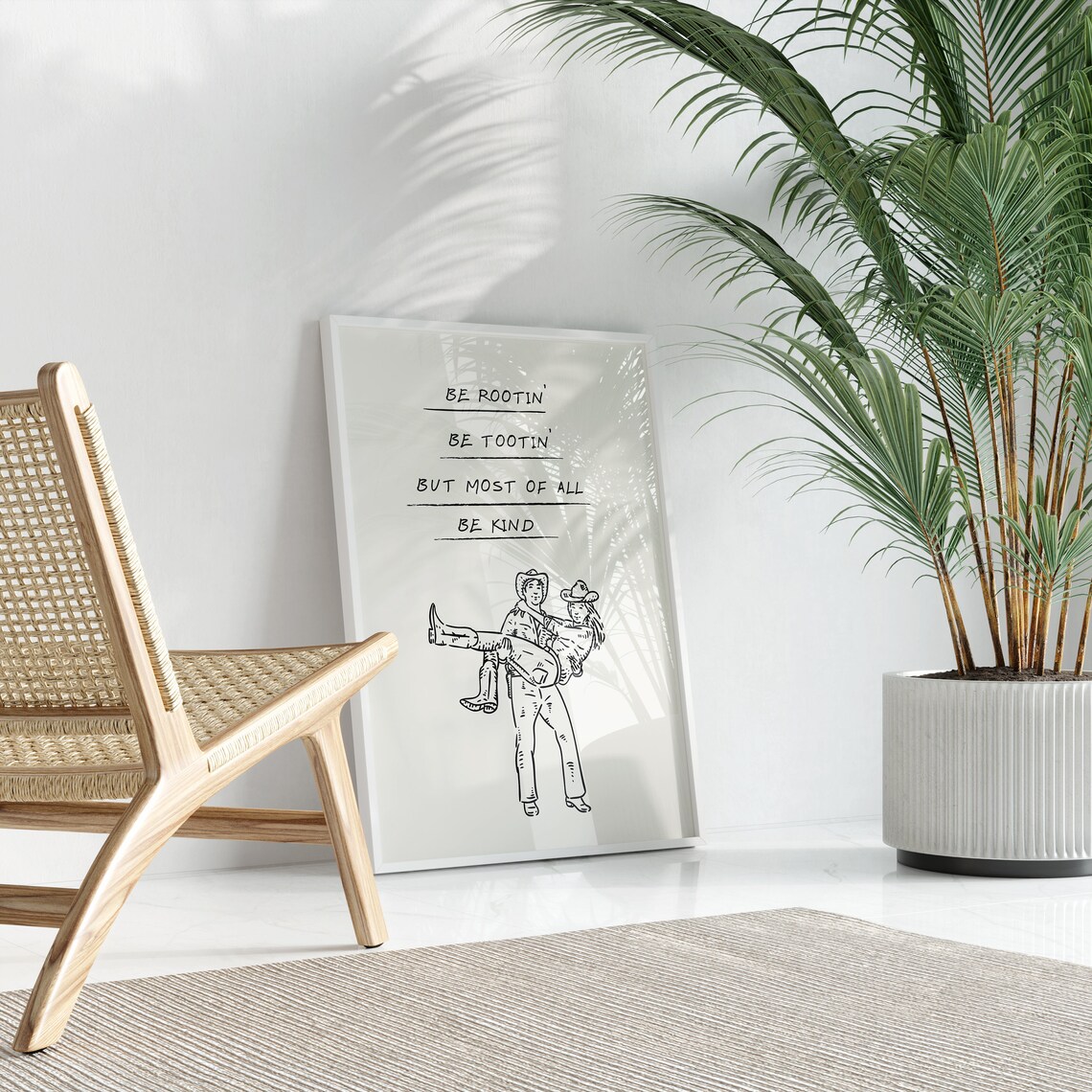 Cowboy Quote Print, Minimalist Western Wall Art - Image 2