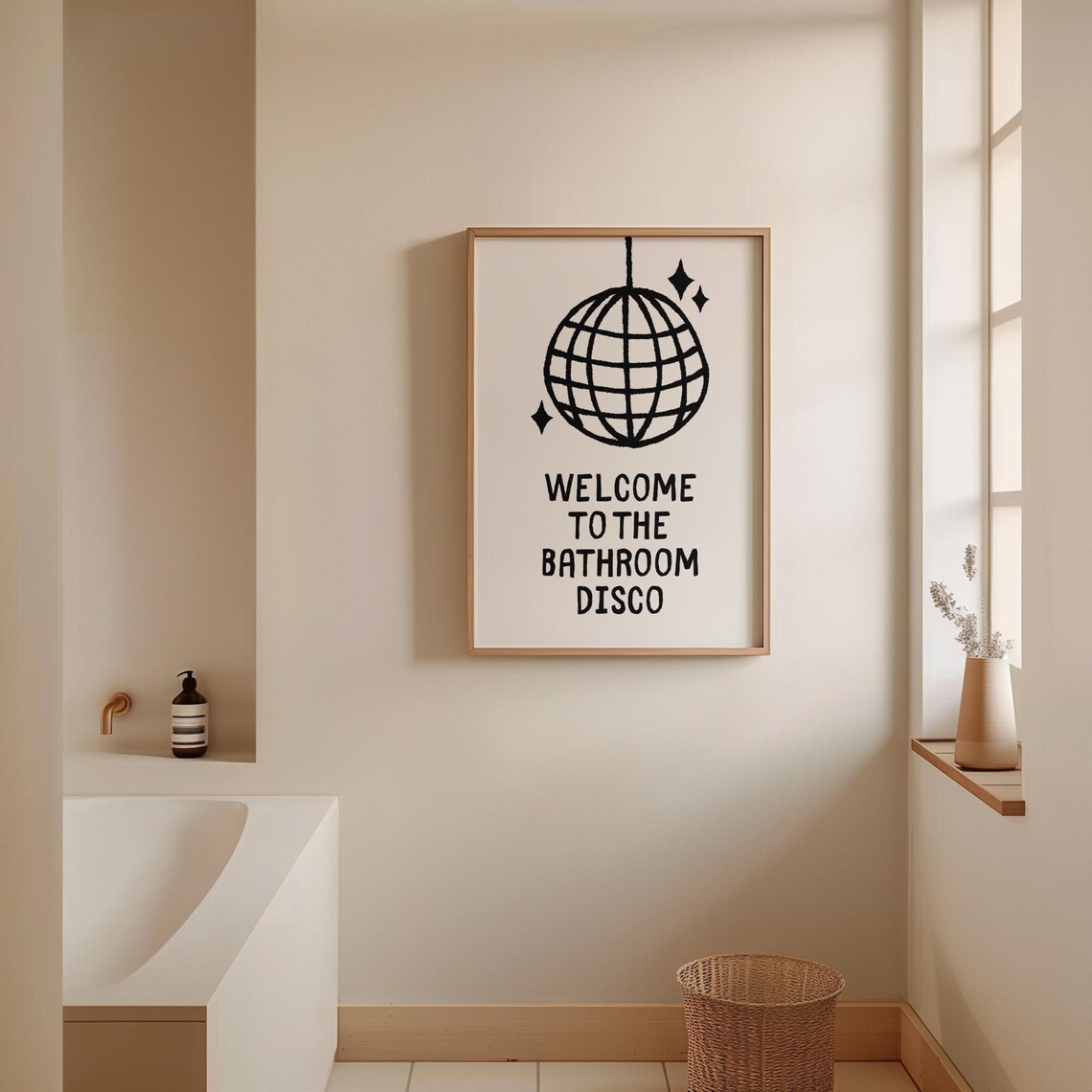 Bathroom Disco Retro Aesthetic Wall Art Print - Image 4
