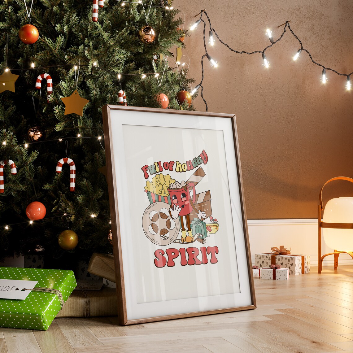 Full Of Holiday Spirit Retro Christmas Art - Image 2